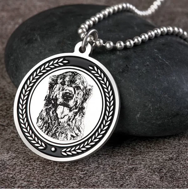 Pet Memorial Jewelry Photo Necklace - Image 2